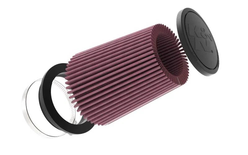 K&N Universal 4in Flange x 5-3/8in Base x 4in Height High flow Air Filter - Installation View