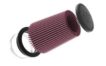 Load image into Gallery viewer, K&amp;N Universal 4in Flange x 5-3/8in Base x 4in Height High flow Air Filter - Installation View