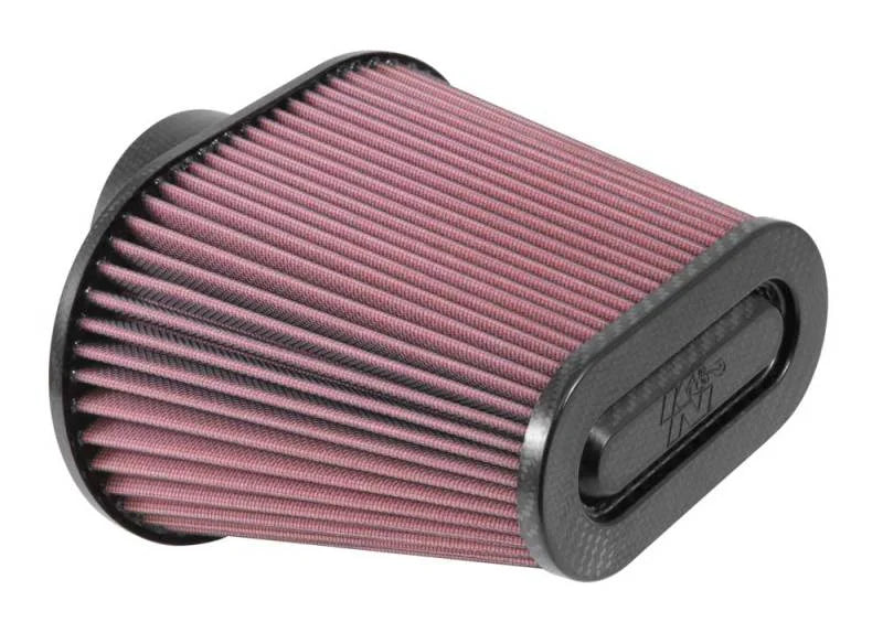 K&N Universal Air Filter 3 11/16in Flange x 8 3/4 x 5 1/2in Base x 6 3/8 x 3 3/16in Top x 7in Height - Main Product View
