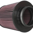 Load image into Gallery viewer, K&amp;N Universal Air Filter 4-1/2in Flange / 8in Base / 6-5/8in Top / 8in Height - Side View