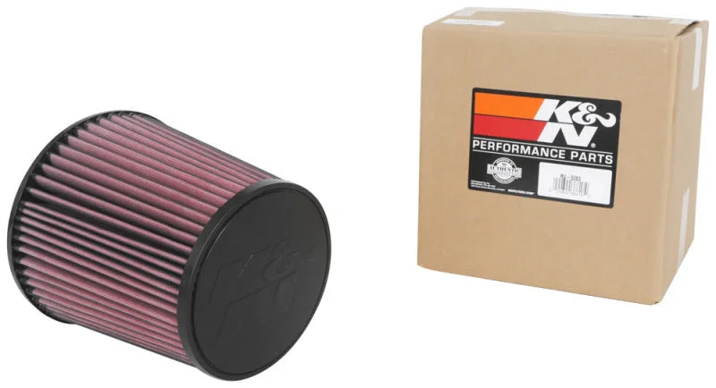 K&N Universal Air Filter 4-1/2in Flange / 8in Base / 6-5/8in Top / 8in Height - Back View