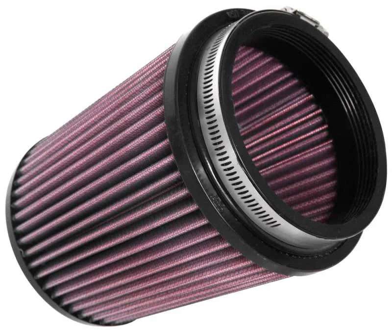 K&N Universal Air Filter 4in Flange / 5-3/8in Base / 4-1/2in Top / 6in Height - Side View