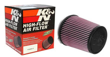 Load image into Gallery viewer, K&amp;N Universal Air Filter 4in Flange / 5-3/8in Base / 4-1/2in Top / 6in Height - Back View