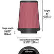 Load image into Gallery viewer, K&amp;N Universal Air Filter 4in Flange / 5-3/8in Base / 4-1/2in Top / 6in Height - Additional View 11