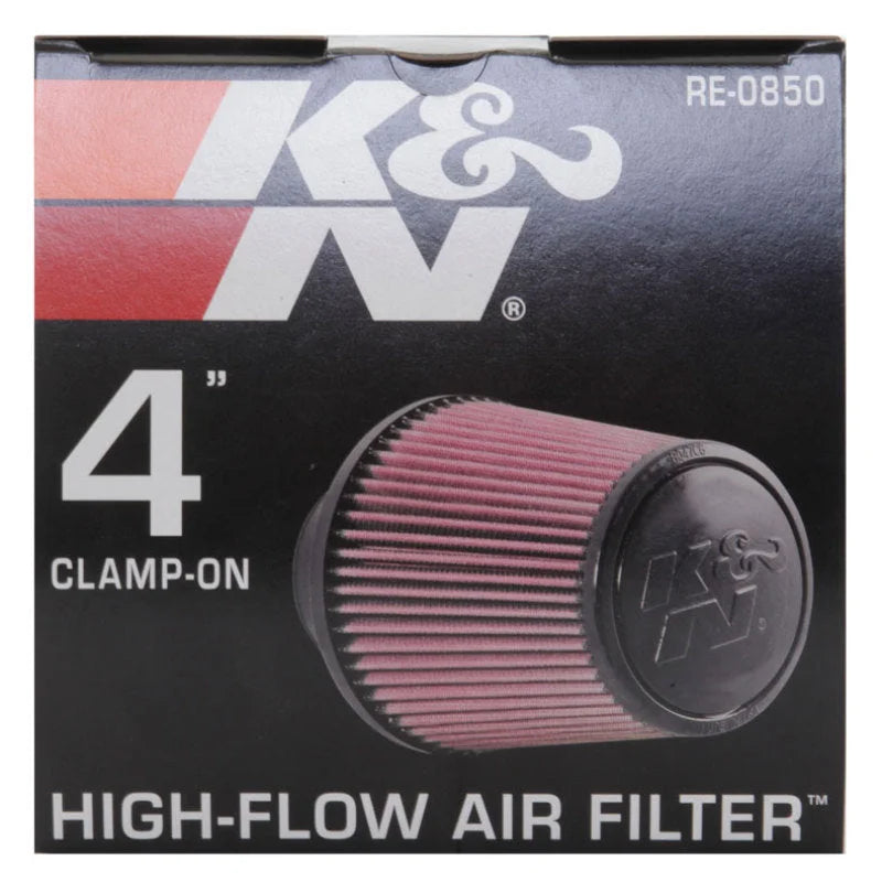 K&N Universal Air Filter (4in. Flange / 6in. Base OD / 4-5/8in. Top OD / 6in. Height) - Back View