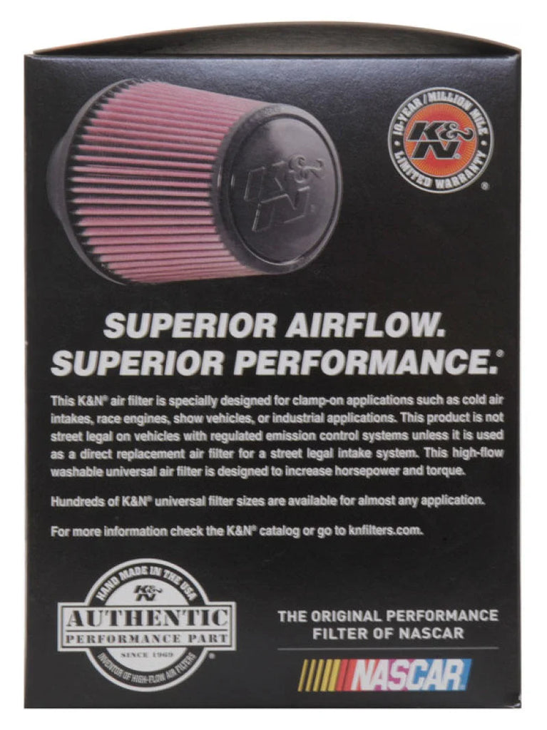 K&N Universal Air Filter (4in. Flange / 6in. Base OD / 4-5/8in. Top OD / 6in. Height) - Additional View 9
