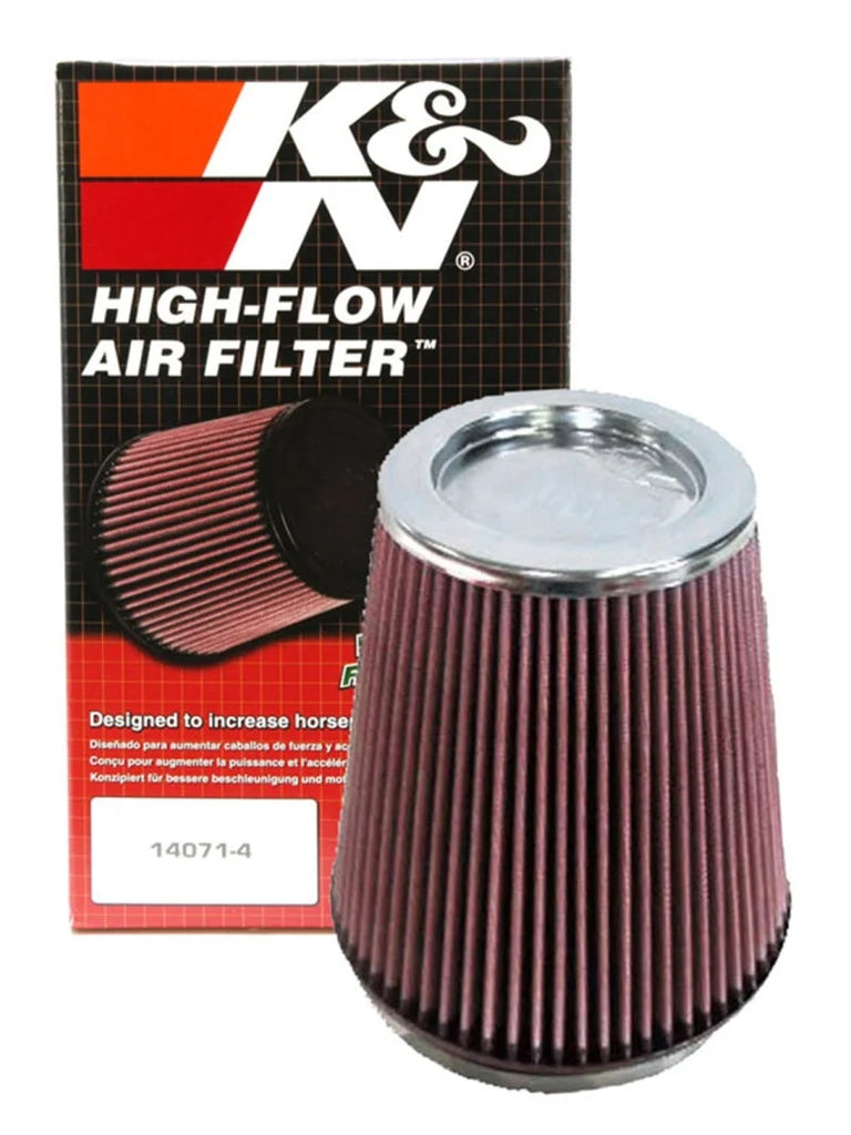 K&N Universal Air Filter 6in Flange ID x 7.5in Base / 5in OD Top x 8in H - Detail View