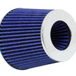 Load image into Gallery viewer, K&amp;N Universal Air Filter Chrome Round Tapered Blue - 4in Flange ID x 1.125in Flange Length x 5.5in H - Main Product View
