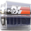 Load image into Gallery viewer, K&amp;N Universal Air Filter Chrome Round Tapered Blue - 4in Flange ID x 1.125in Flange Length x 5.5in H - Side View