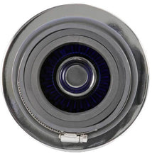 Load image into Gallery viewer, K&amp;N Universal Air Filter Chrome Round Tapered Blue - 4in Flange ID x 1.125in Flange Length x 5.5in H - Additional View 8