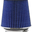Load image into Gallery viewer, K&amp;N Universal Air Filter Chrome Round Tapered Blue - 4in Flange ID x 1.125in Flange Length x 5.5in H - Additional View 12