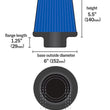 Load image into Gallery viewer, K&amp;N Universal Air Filter Chrome Round Tapered Blue - 4in Flange ID x 1.125in Flange Length x 5.5in H - Additional View 13