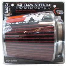 Load image into Gallery viewer, K&amp;N Universal Air Filter Chrome Round Tapered Red - 4in Flange ID x 1.125in Flange Length x 5.5in H - Additional View 9