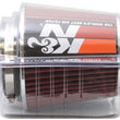 Load image into Gallery viewer, K&amp;N Universal Air Filter Chrome Round Tapered Red - 4in Flange ID x 1.125in Flange Length x 5.5in H - Additional View 10