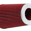 Load image into Gallery viewer, K&amp;N Universal Air Filter Chrome Round Tapered Red - 4in Flange ID x 1.125in Flange Length x 9.5in H - Main Product View