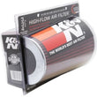 Load image into Gallery viewer, K&amp;N Universal Air Filter Chrome Round Tapered Red - 4in Flange ID x 1.125in Flange Length x 9.5in H - Back View