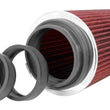 Load image into Gallery viewer, K&amp;N Universal Air Filter Chrome Round Tapered Red - 4in Flange ID x 1.125in Flange Length x 9.5in H - Additional View 6