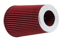 Load image into Gallery viewer, K&amp;N Universal Air Filter Chrome Round Tapered Red -4in Flange ID x 1.125in Flange Length x 5.5in H - Main Product View