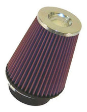 Load image into Gallery viewer, K&amp;N Universal Air Filter Chrome Round Tapered Red -4in Flange ID x 1.125in Flange Length x 5.5in H - Detail View