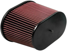 Load image into Gallery viewer, K&amp;N Universal Air Filter - Oval Straight - 3.688in Flange ID x 10.25in Base O/S Length x 7.875in H - Main Product View