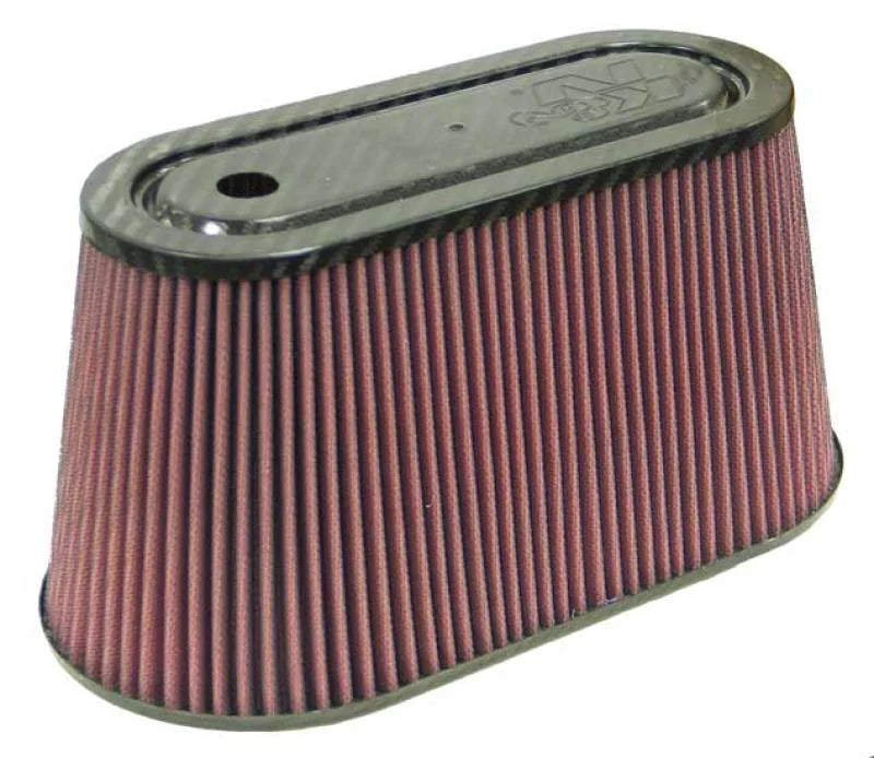 K&N Universal Air Filter with Carbon Fiber Top & Base-6in Base O/S W x 3.938in Top O/S W x 6in H - Main Product View