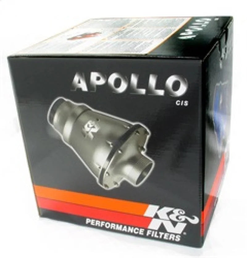 K&N Universal Apollo Black Cold Air Intake - 70mm OD FLG PP - Side View