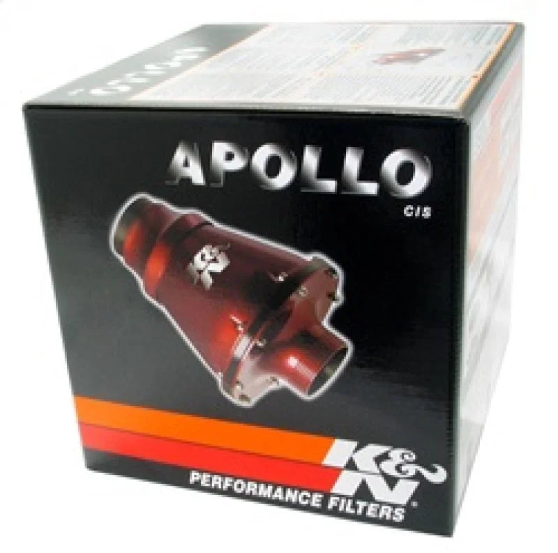 K&N Universal Apollo Black Cold Air Intake - 70mm OD FLG PP - Back View