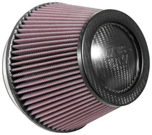 Load image into Gallery viewer, K&amp;N Universal Carbon Fiber Filter 6in Flange / 7-1/2in OD-B / 5-1/8in OD-T / 5in H - Main Product View