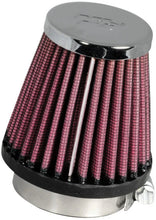 Load image into Gallery viewer, K&amp;N Universal Chrome Filter 1 15/16 inch FLG / 3 inch Base / 2 inch Top / 3 inch Height - Main Product View