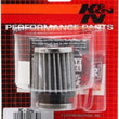 Load image into Gallery viewer, K&amp;N Universal Chrome Filter 1 1/8 inch FLG / 2 1/4 inch Bottom / 2 inch Top / 2.5 inch Height - Side View
