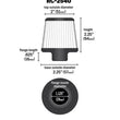 Load image into Gallery viewer, K&amp;N Universal Chrome Filter 1 1/8 inch FLG / 2 1/4 inch Bottom / 2 inch Top / 2.5 inch Height - Detail View