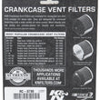Load image into Gallery viewer, K&amp;N Universal Chrome Filter 1 3/8 inch FLG / 2 1/2 inch Base / 2 inch Top / 2 1/4 inch Height - Back View