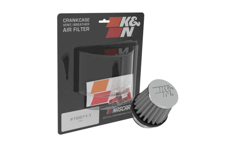 K&N Universal Chrome Filter 1 3/8 inch FLG / 2 1/2 inch Base / 2 inch Top / 2 1/4 inch Height - Additional View 6
