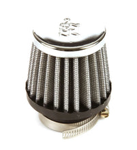 Load image into Gallery viewer, K&amp;N Universal Chrome Filter 1 3/8 inch FLG / 2 1/2 inch Base / 2 inch Top / 2 1/4 inch Height - Additional View 9