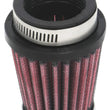 Load image into Gallery viewer, K&amp;N Universal Chrome Filter 1 9/16 inch FLG / 2 5/8 inch Bottom / 2 inch Top / 3 inch Height - Back View