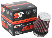 Load image into Gallery viewer, K&amp;N Universal Chrome Filter 1 9/16 inch FLG / 2 5/8 inch Bottom / 2 inch Top / 3 inch Height - Additional View 9