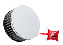 Load image into Gallery viewer, K&amp;N Universal Chrome Filter 2 1/2 inch O/S FLG / 4 1/2 inch OD / 2 inch Height - Main Product View
