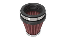 Load image into Gallery viewer, K&amp;N Universal Chrome Filter 2 1/8 inch FLG / 3 inch Bottom / 2 inch Top / 3 inch Height - Back View