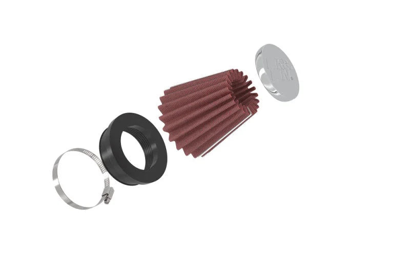 K&N Universal Chrome Filter 2 1/8 inch FLG / 3 inch Bottom / 2 inch Top / 3 inch Height - Additional View 11