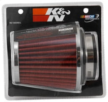 Load image into Gallery viewer, K&amp;N Universal Chrome Filter 2 3/4in FLG / 4 1/2in Bottom / 4 1/2in Height - Back View