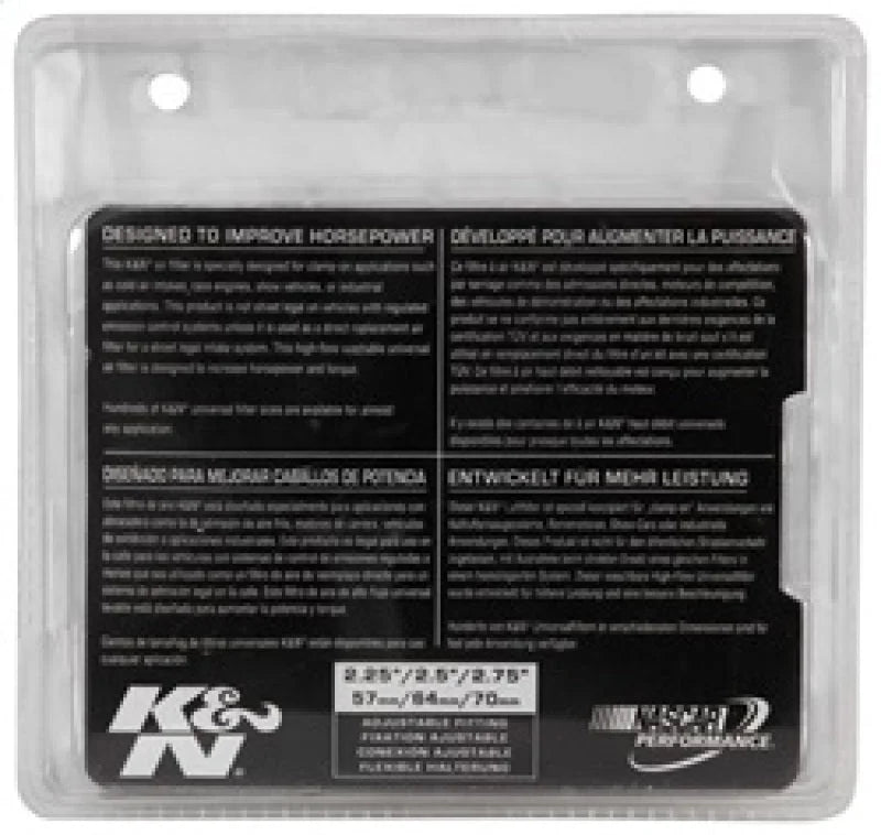 K&N Universal Chrome Filter 2 3/4in FLG / 4 1/2in Bottom / 4 1/2in Height - Additional View 5