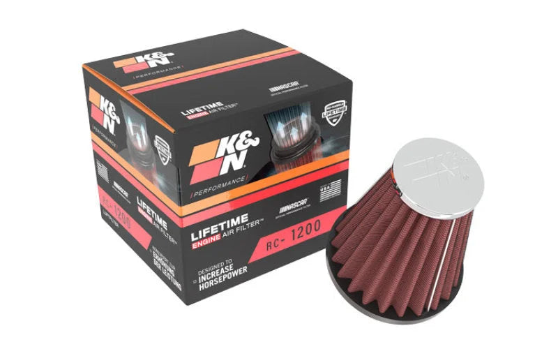 K&N Universal Chrome Filter 2.063in Flange ID x 3.5in Base OD x 2in Top OD x 4in H - Additional View 9