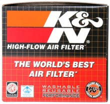 Load image into Gallery viewer, K&amp;N Universal Chrome Filter 2.125 in Flange ID / 3in Base OD / 2in Top OD / 2.75in Height - Back View