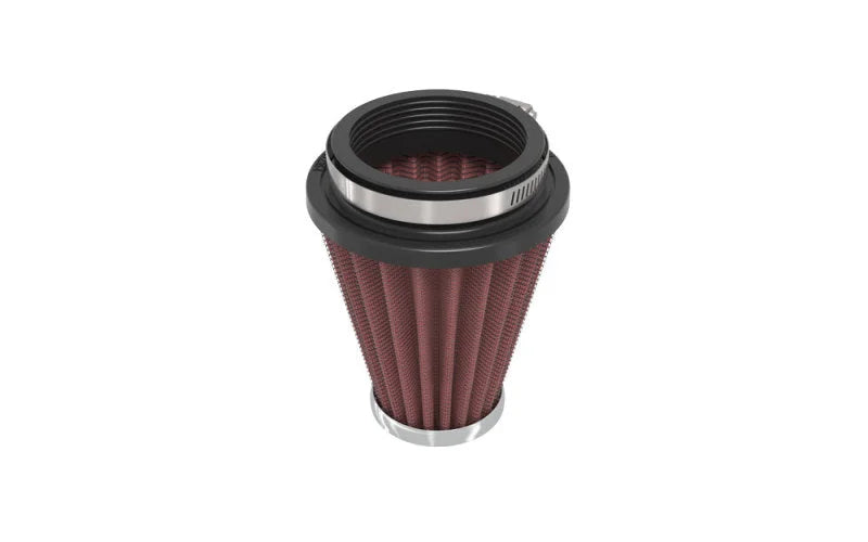 K&N Universal Chrome Filter 2.25 Inch Flange / 3.5 Inch Base / 2 Inch Top / 4 Inch Height - Installation View