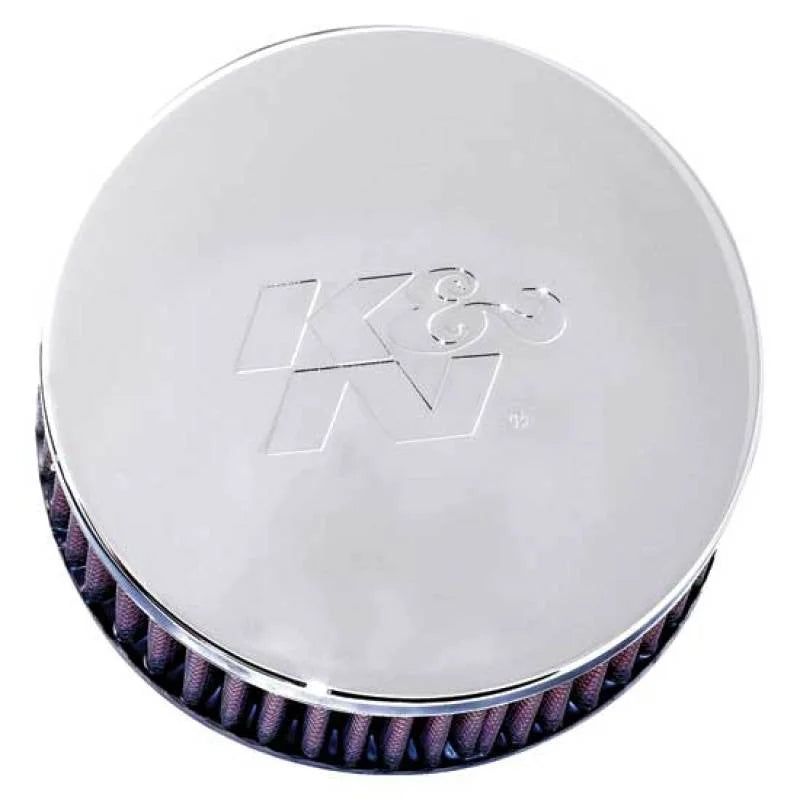 K&N Universal Chrome Filter 2.438in Flange ID x 5.125in OD x 2in H - Main Product View