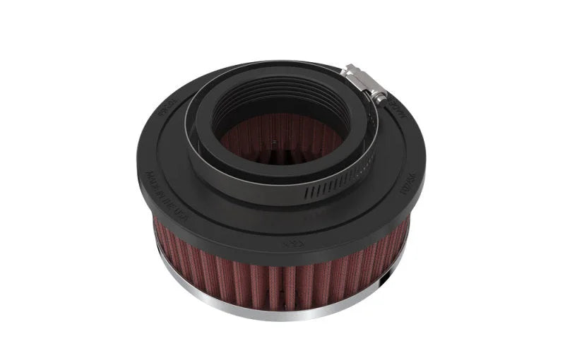 K&N Universal Chrome Filter 2.438in Flange ID x 5.125in OD x 2in H - Side View