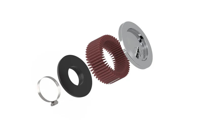 K&N Universal Chrome Filter 2.438in Flange ID x 5.125in OD x 2in H - Additional View 7