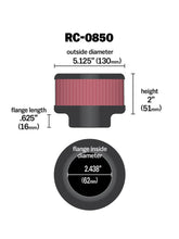 Load image into Gallery viewer, K&amp;N Universal Chrome Filter 2.438in Flange ID x 5.125in OD x 2in H - Additional View 11