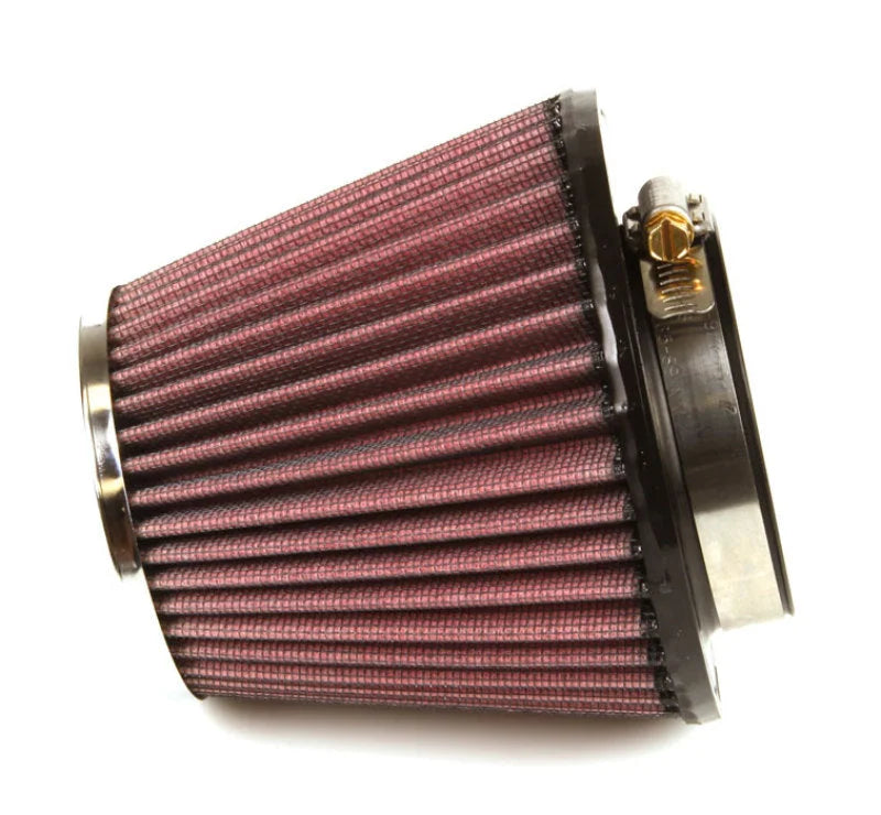 K&N Universal Chrome Filter 2.875in Flange ID / 5.188 Base OD / 3.5in Top OD / 4.438in Height - Side View
