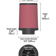Load image into Gallery viewer, K&amp;N Universal Chrome Filter 3 1/2 inch FLG / 5 1/2 inch Bottom / 4 1/2 inch Top / 8 inch Height - Additional View 5